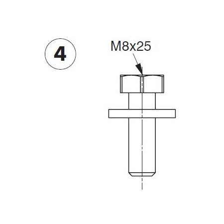 Befestigungsset (4 Stück, Schrauben und Muttern) für DUOFIX-System (Geberit)  